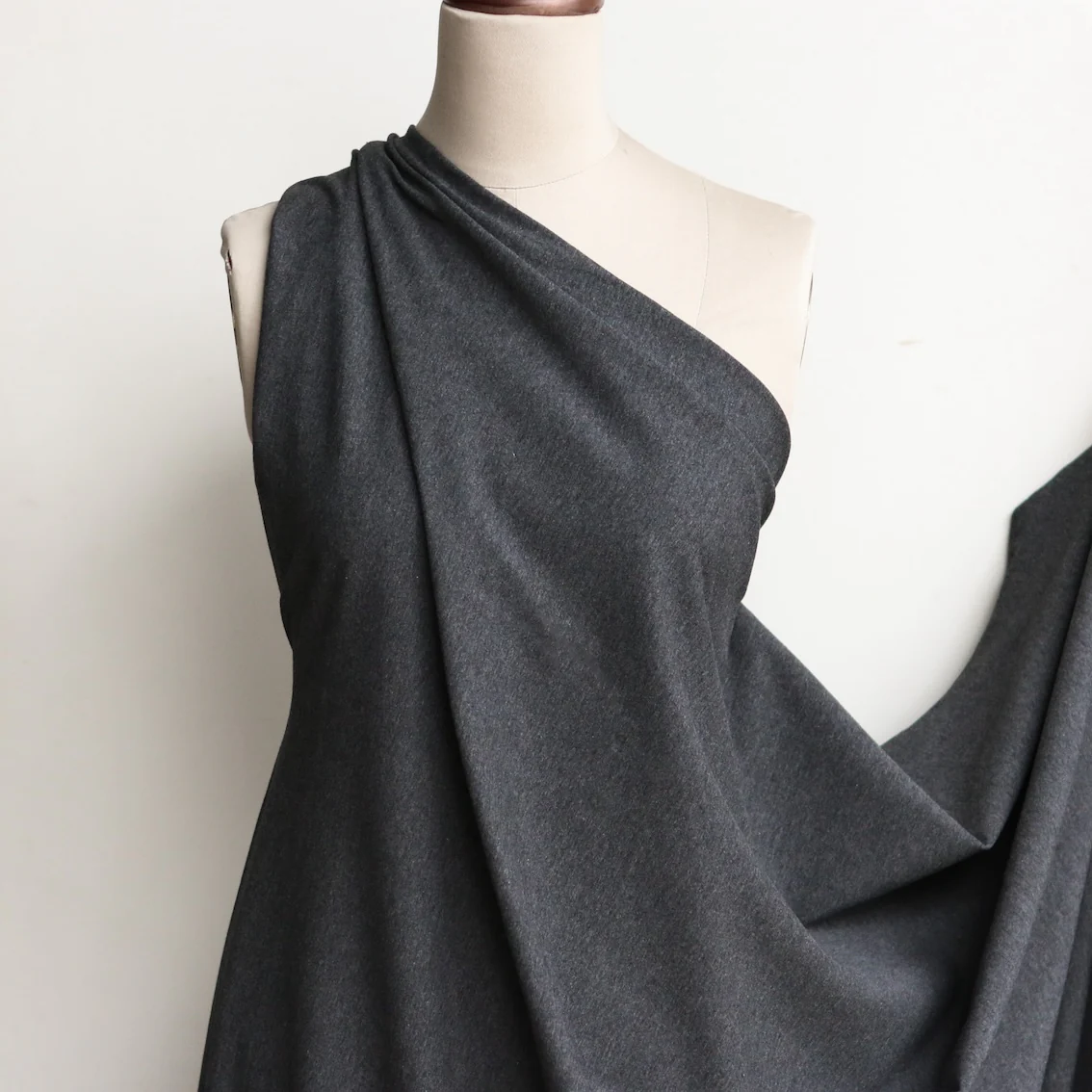 French Terry Charcoal Marle - Image 3