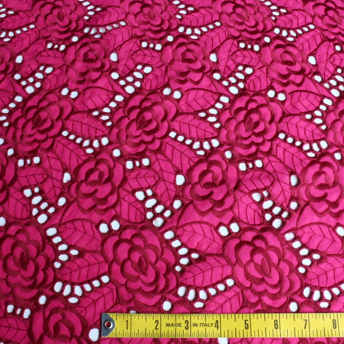 Fuchsia Bloom Embroidered Cotton - Image 3