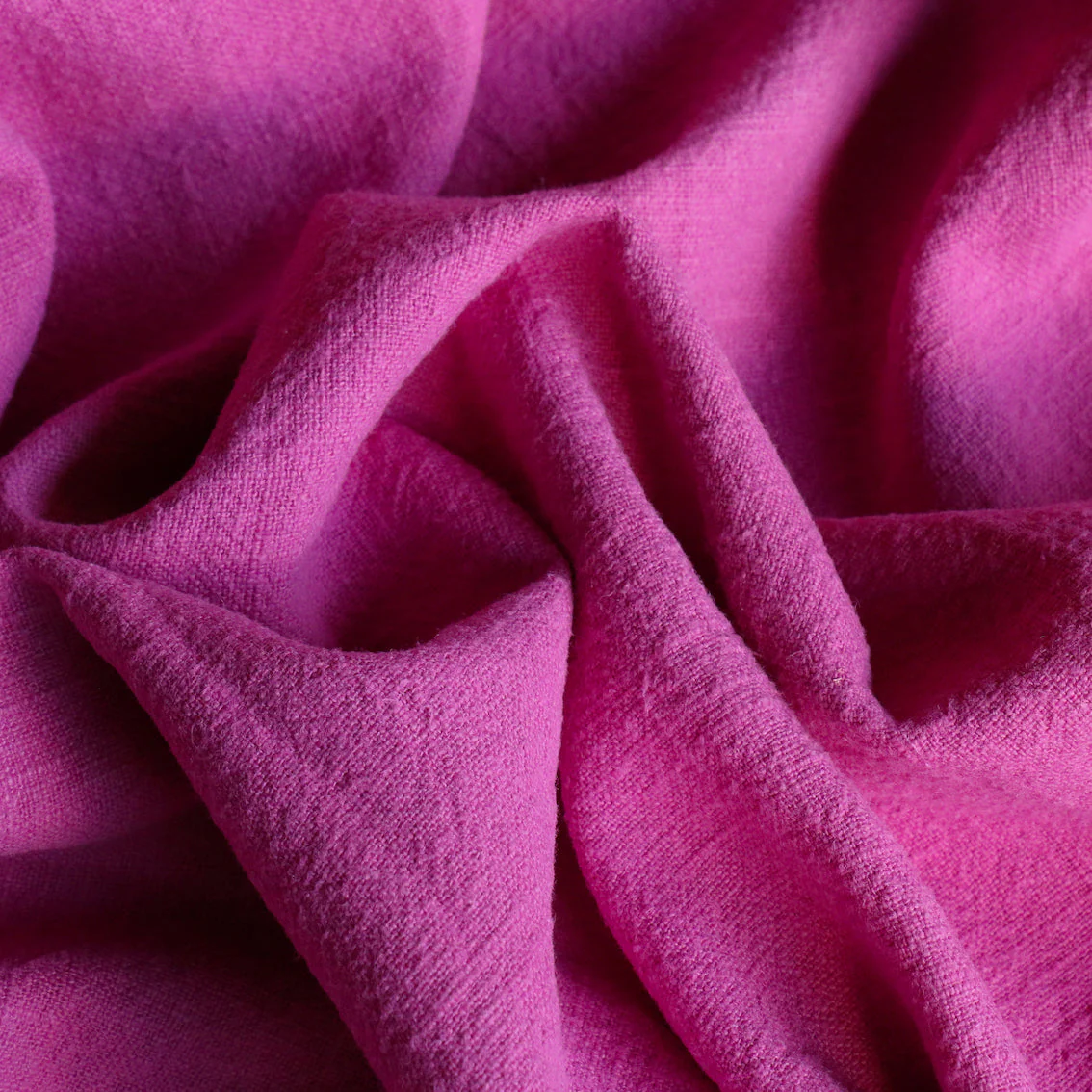 Fuchsia Pebble Wash Linen - Image 2
