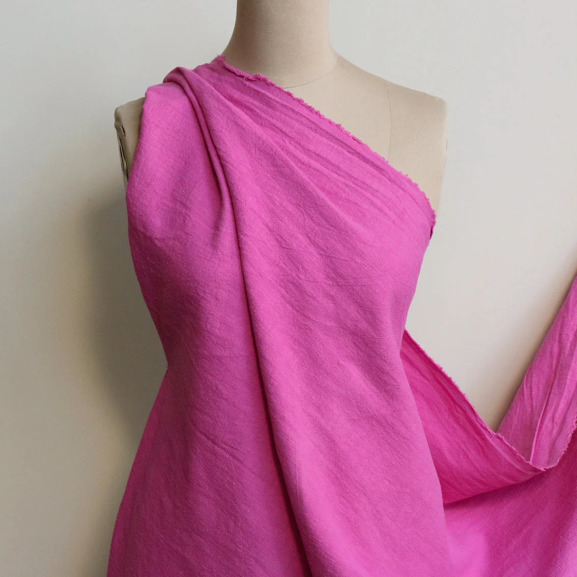 Fuchsia Pebble Wash Linen - Image 4