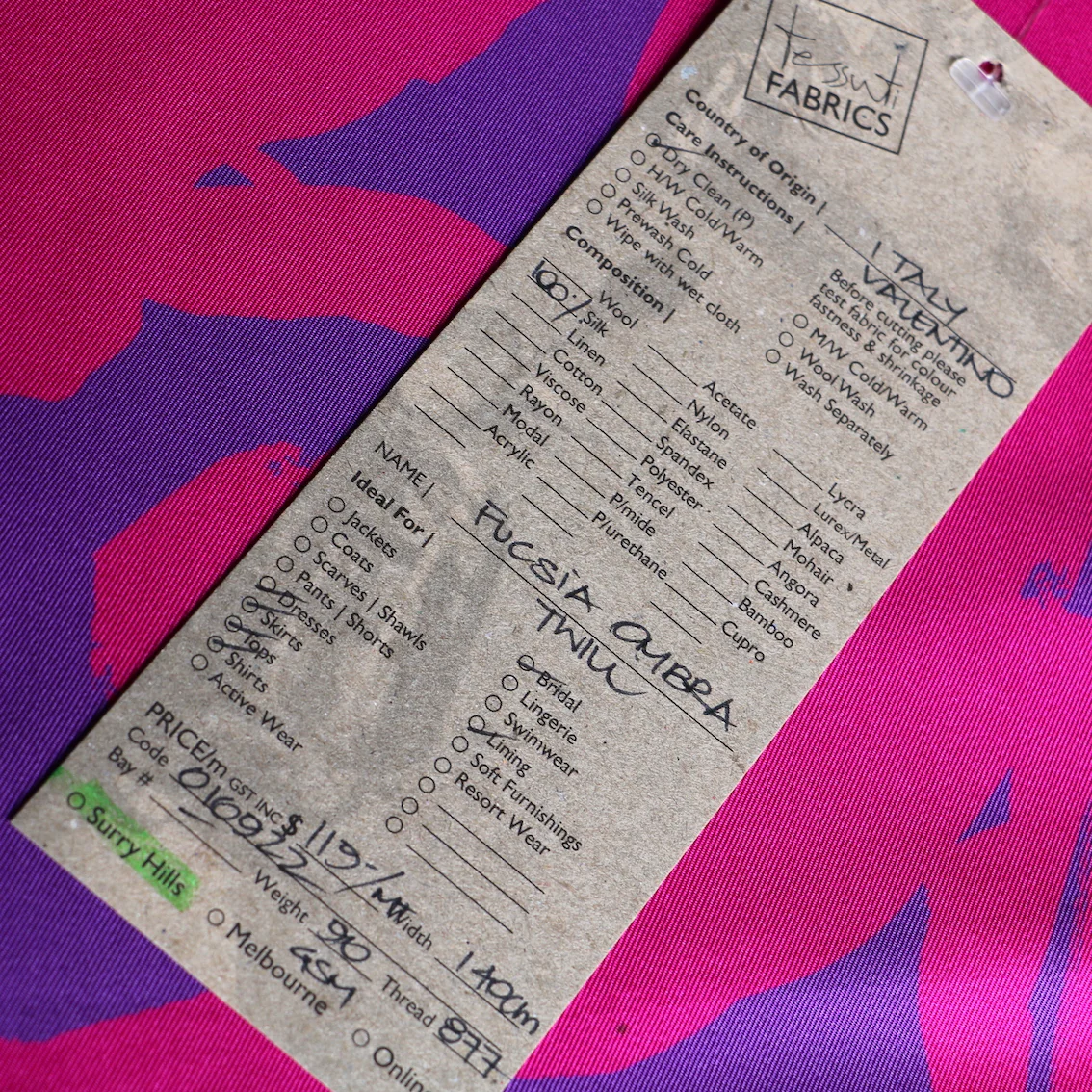 Fuchsia Ombra - Silk Twill - Image 4