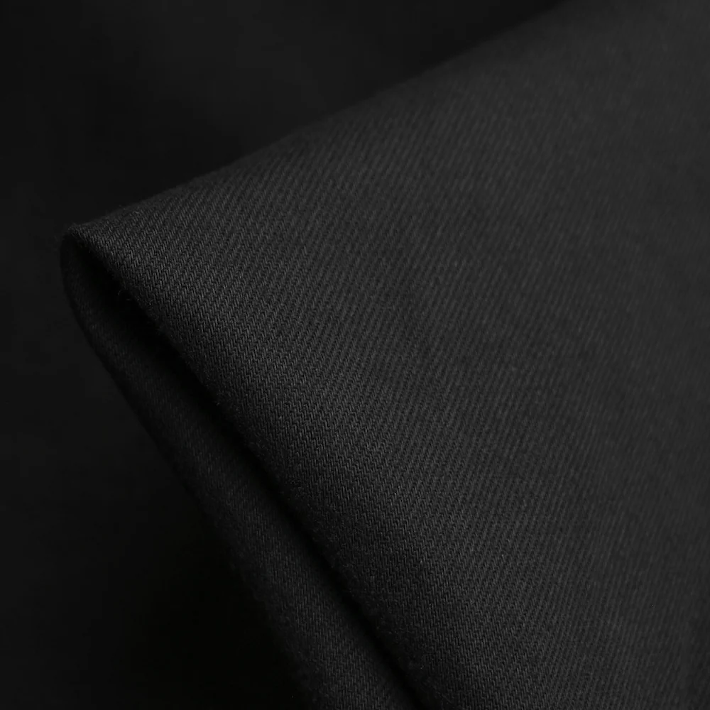 Fuji Black Drill - Cotton/Wool - Tumbler Finish