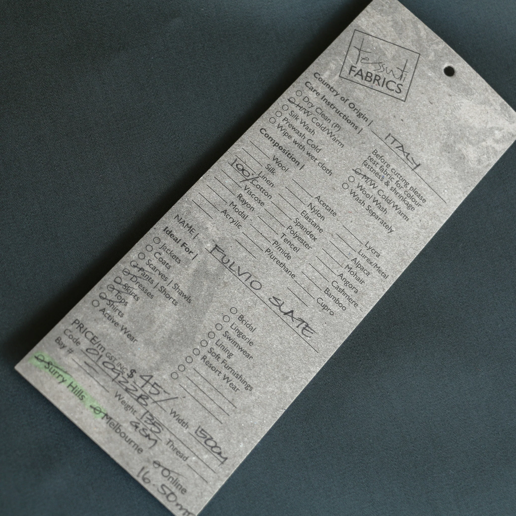 Fulvio Slate Poplin Sateen - Image 3