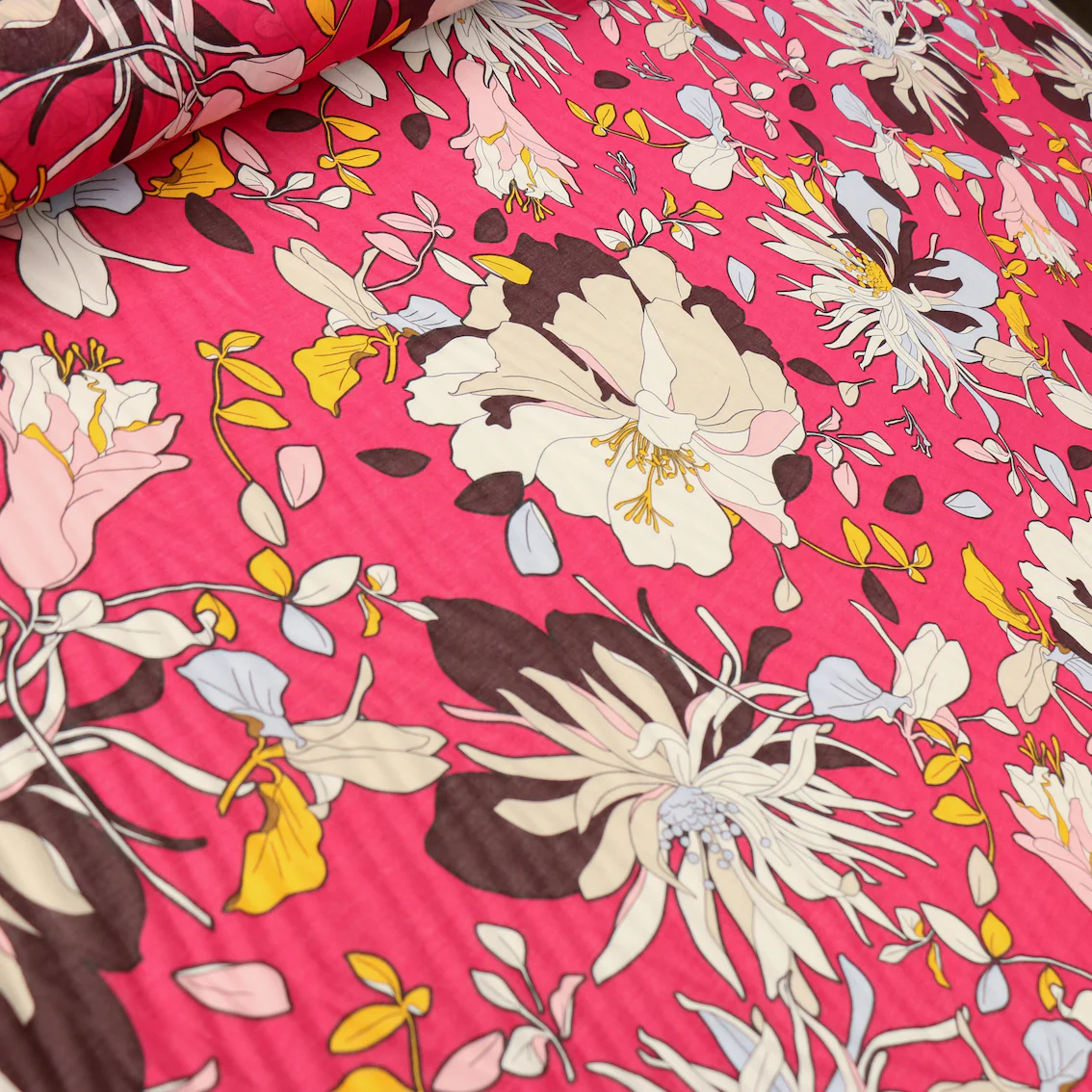 Fuchsia Tropics Cotton Voile - Image 4