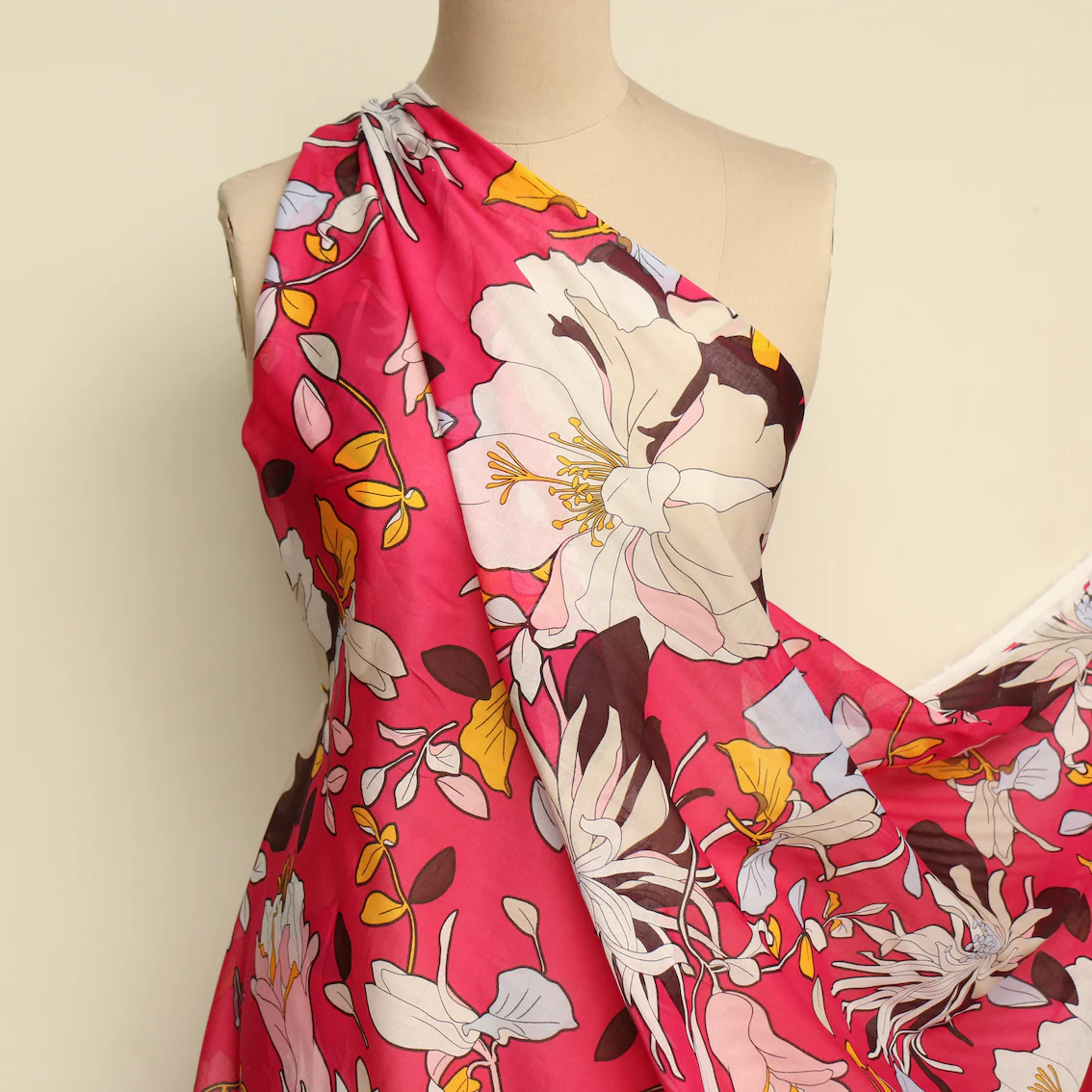 Fuchsia Tropics Cotton Voile - Image 6