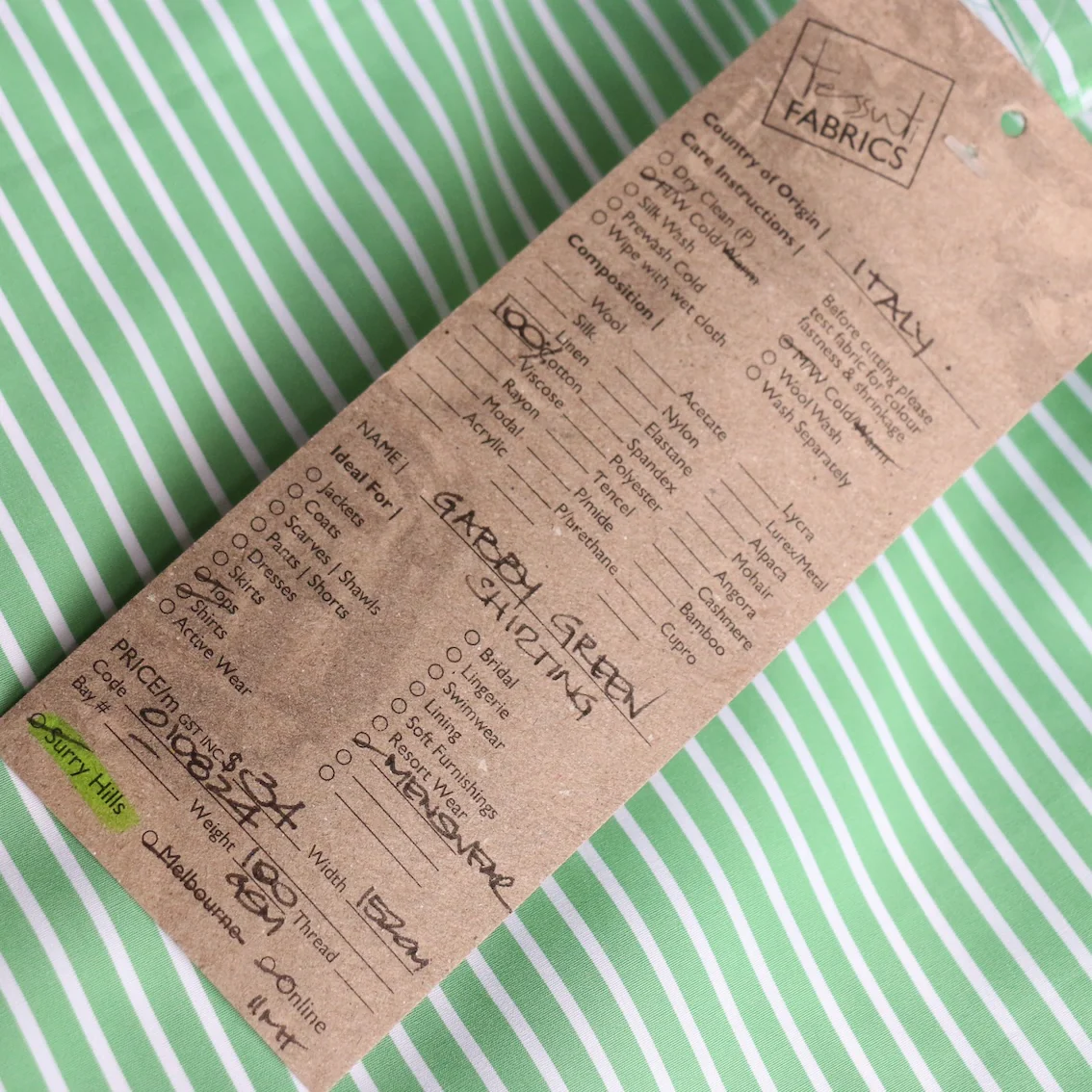 Gabby Green Shirting - Image 4