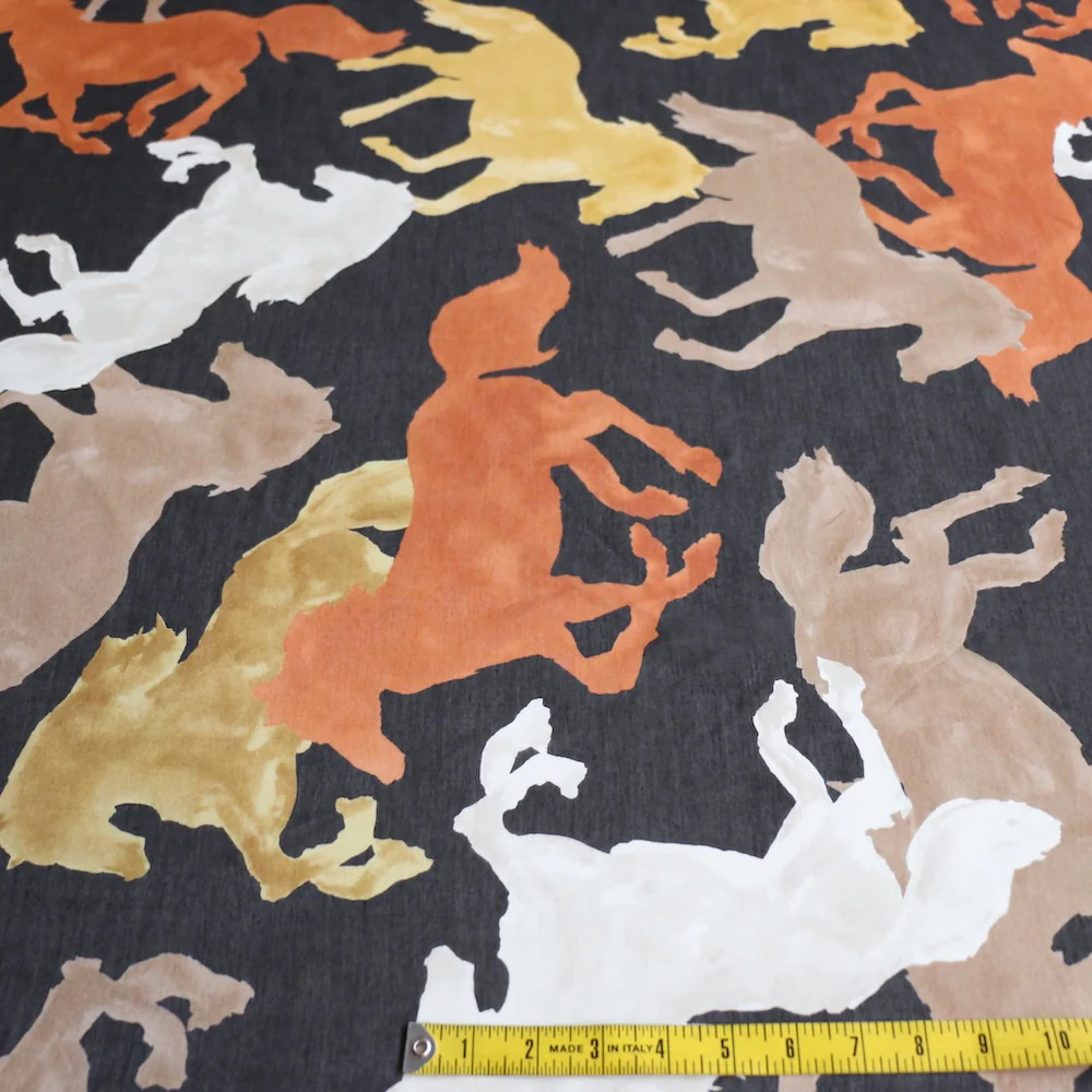 Gallop On Nero Silk/Cotton Voile - Image 3