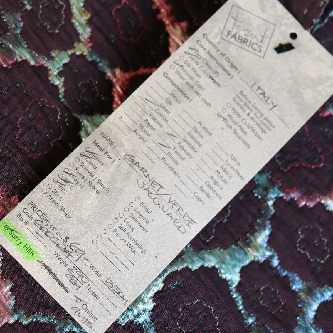 Garnet/Verde Jacquard - Image 4