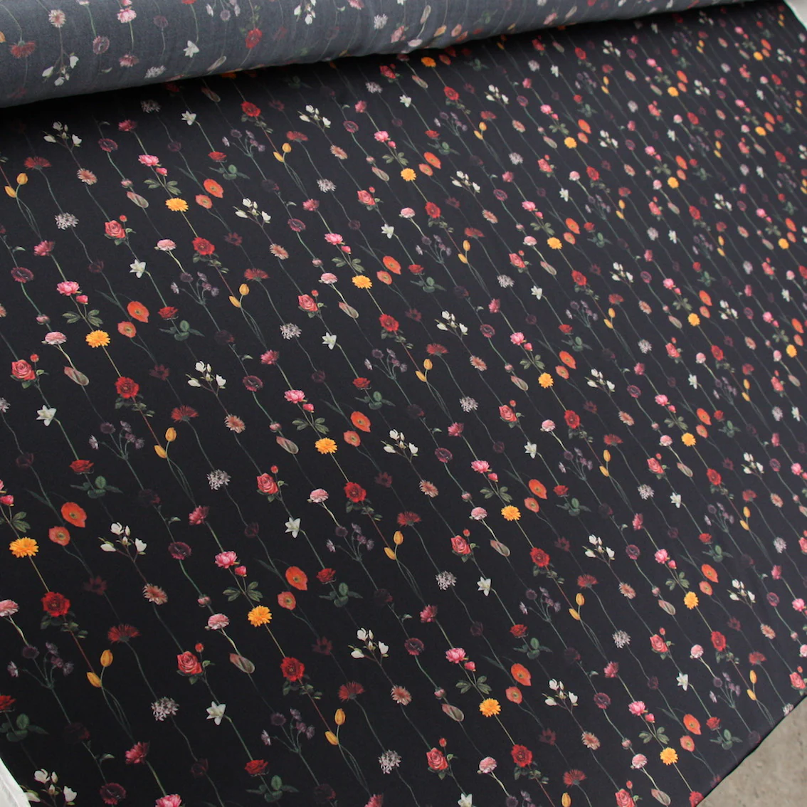 Gems On Jet Silk Satin - Image 5