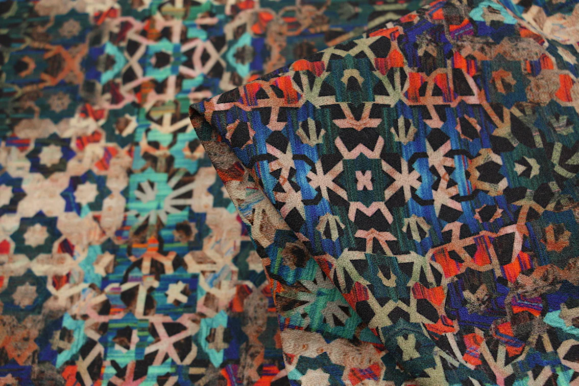 Geometric Colours Crepe