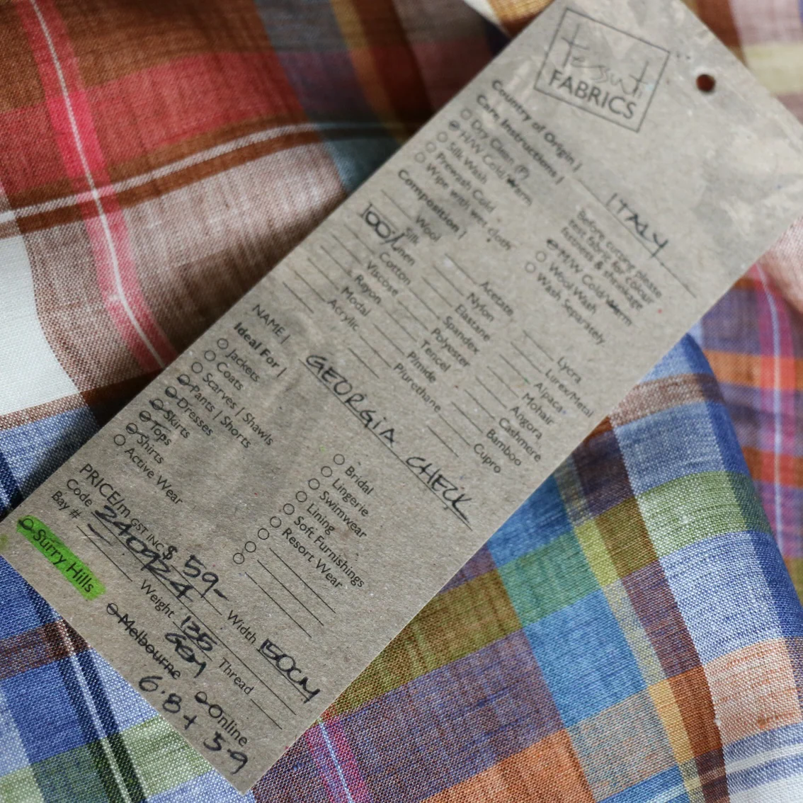 Georgia Check Linen - Image 4