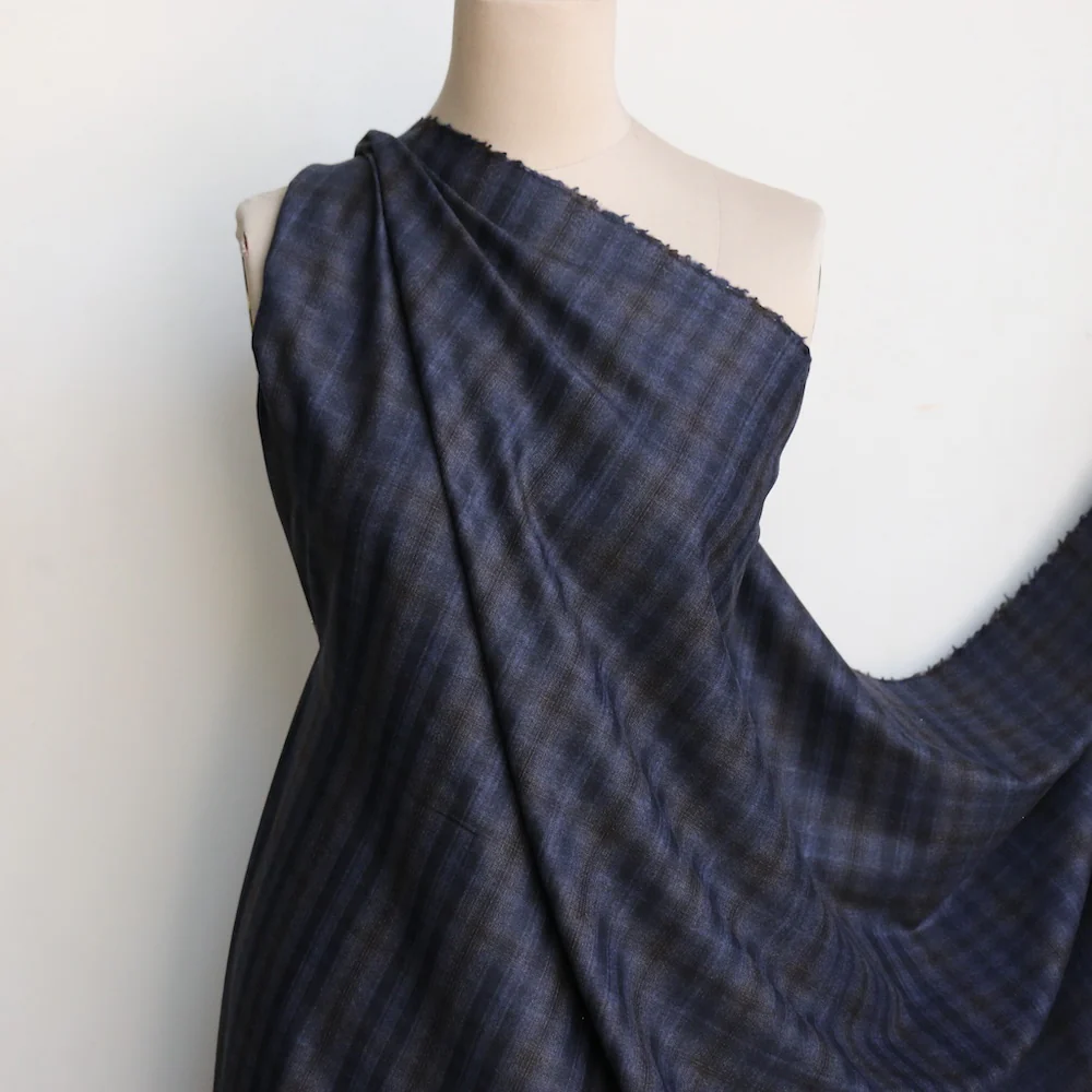 Georgina Check Navy/Charcoal Stretch - Image 5