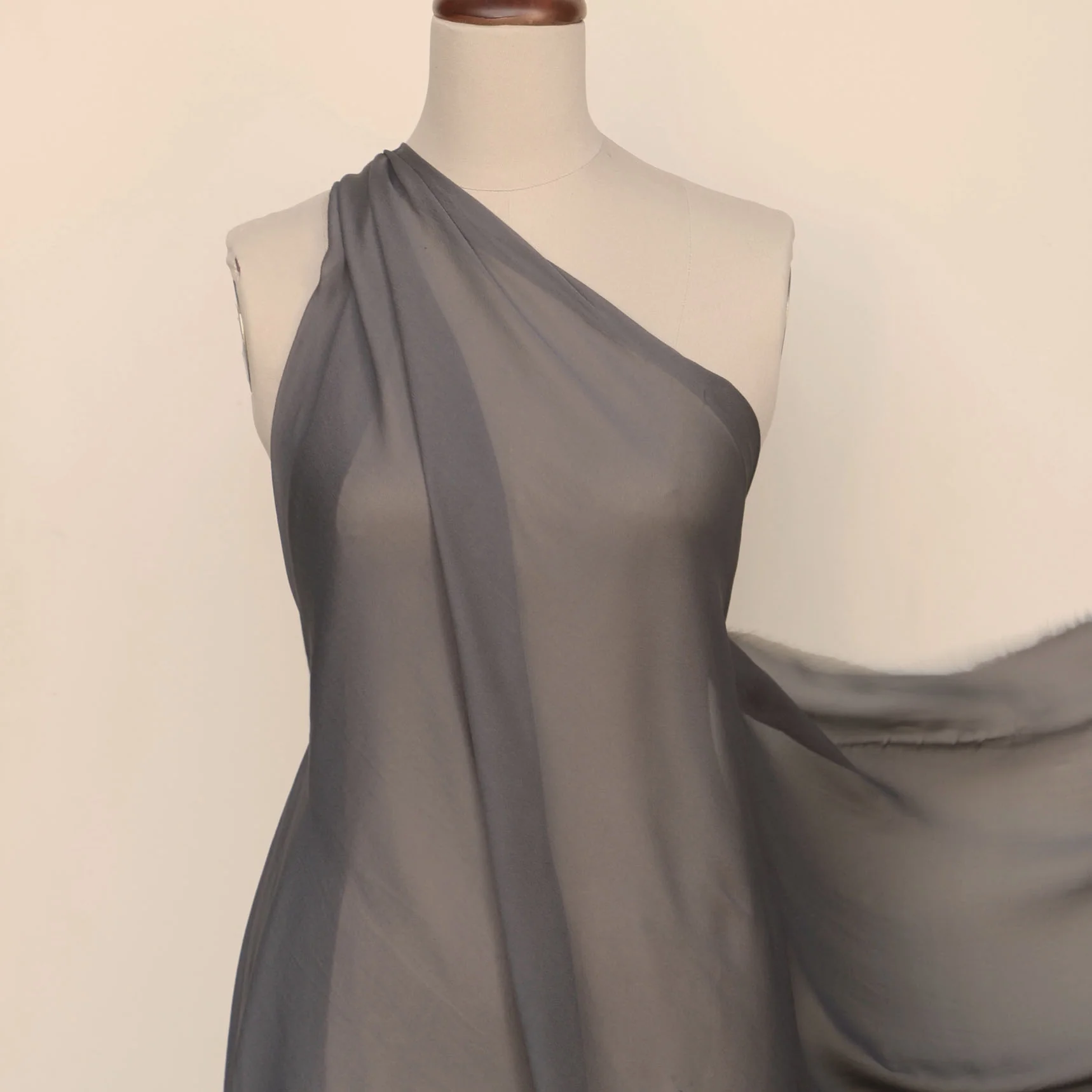 Gette Coal Silk Georgette - Image 4