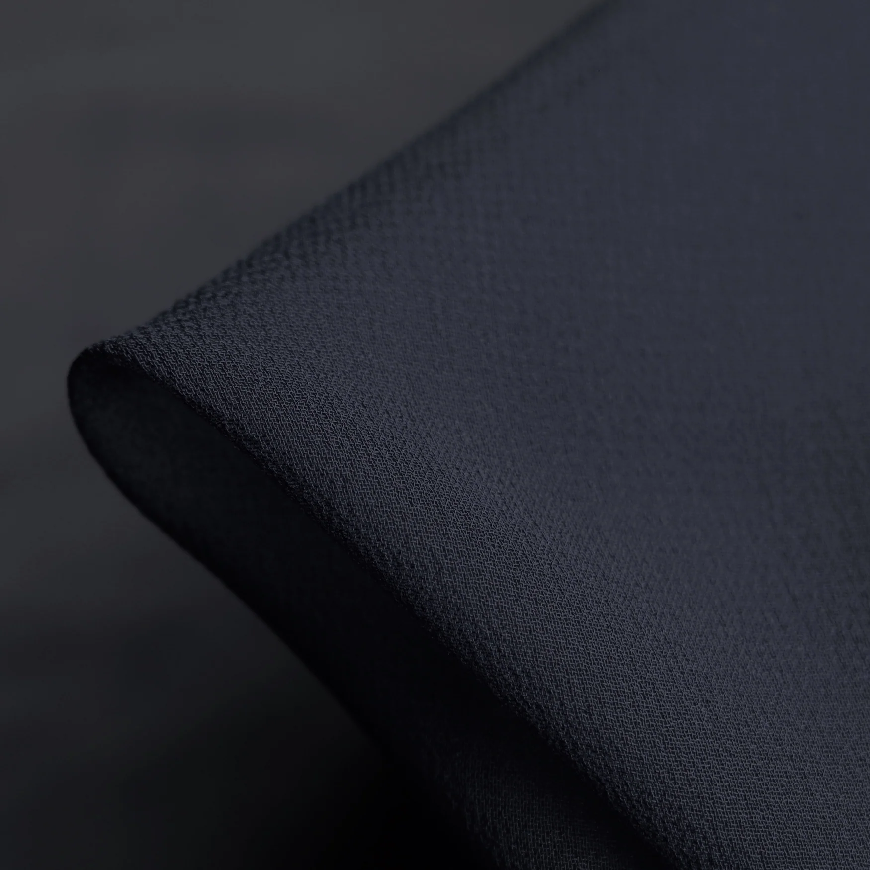 French Navy Silk Georgette