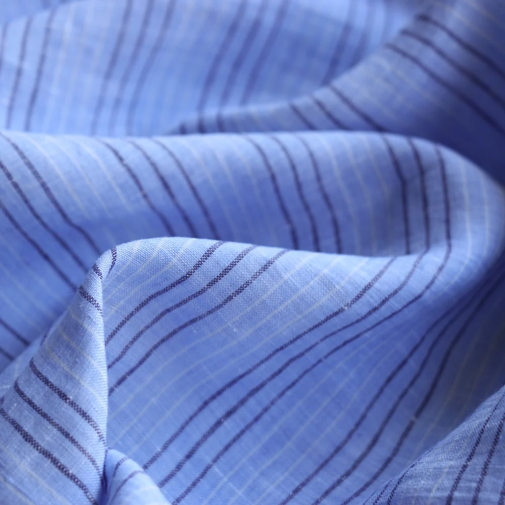 Gigi Blu Stripe Linen - Image 2