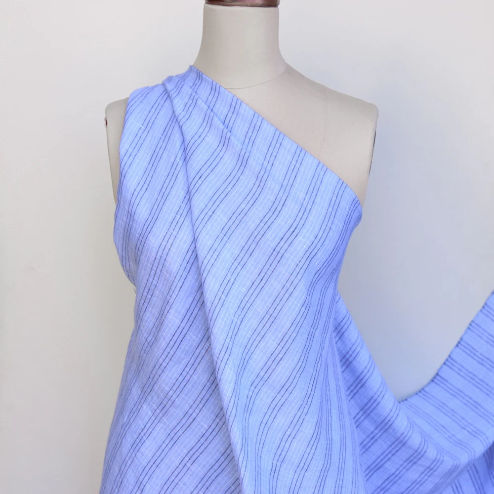 Gigi Blu Stripe Linen - Image 6