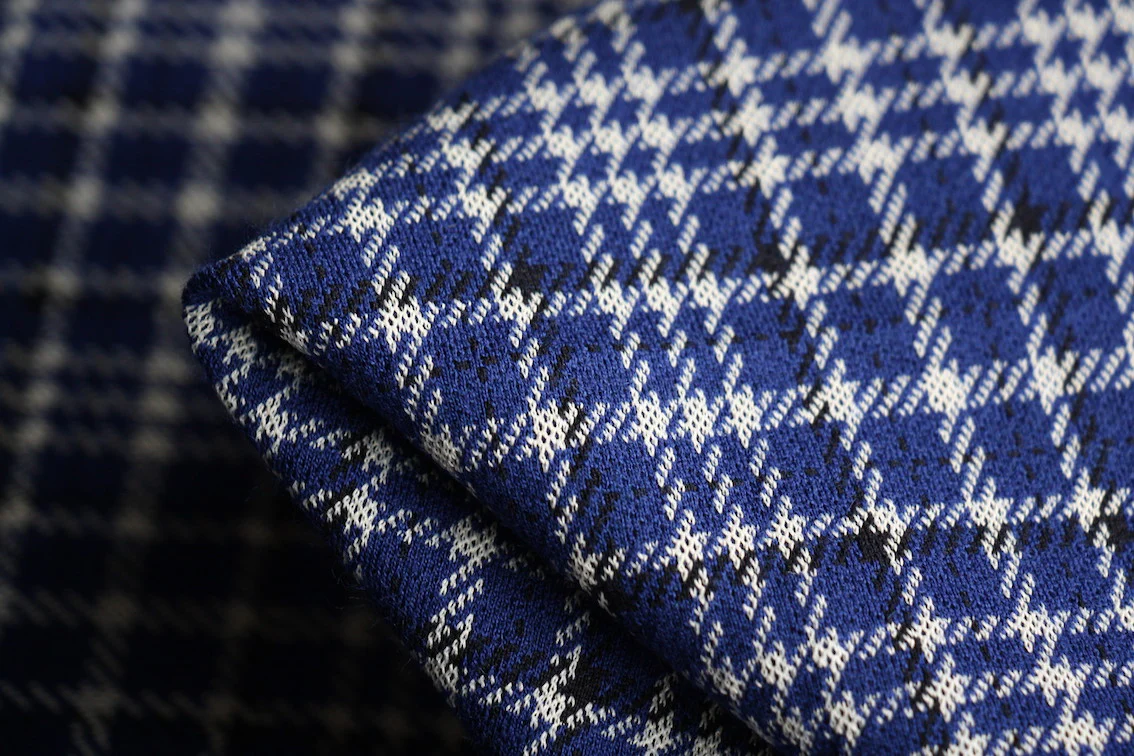 Gigi Royal Check Knit