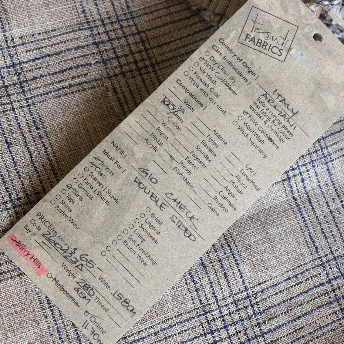 Gio Check Double Sided Linen - Image 4