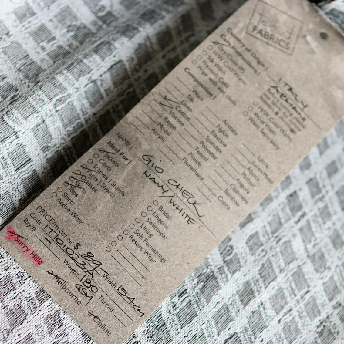 Gio Check Navy/White Jacquard - Image 4