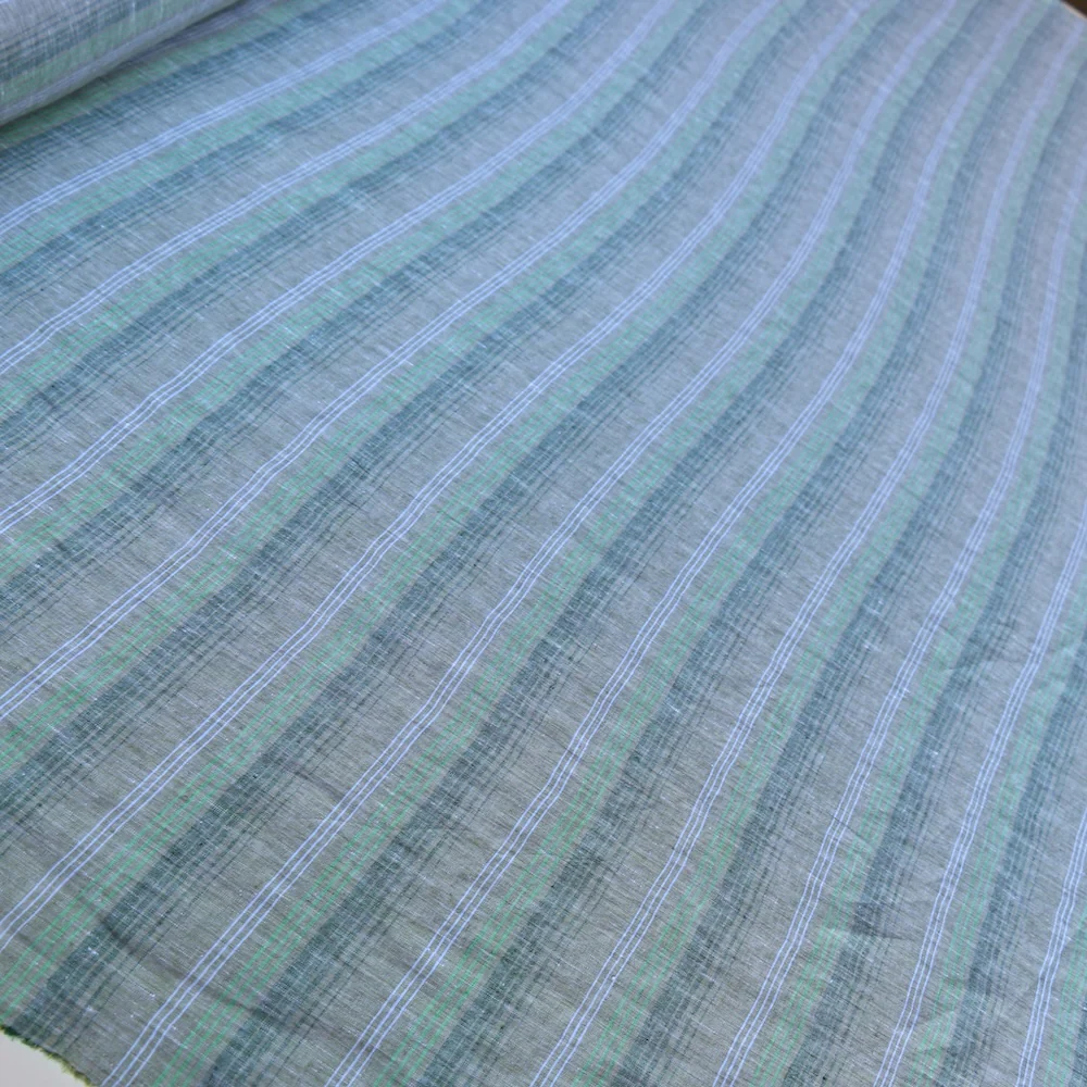 Gio Verde Stripe Linen - Image 4
