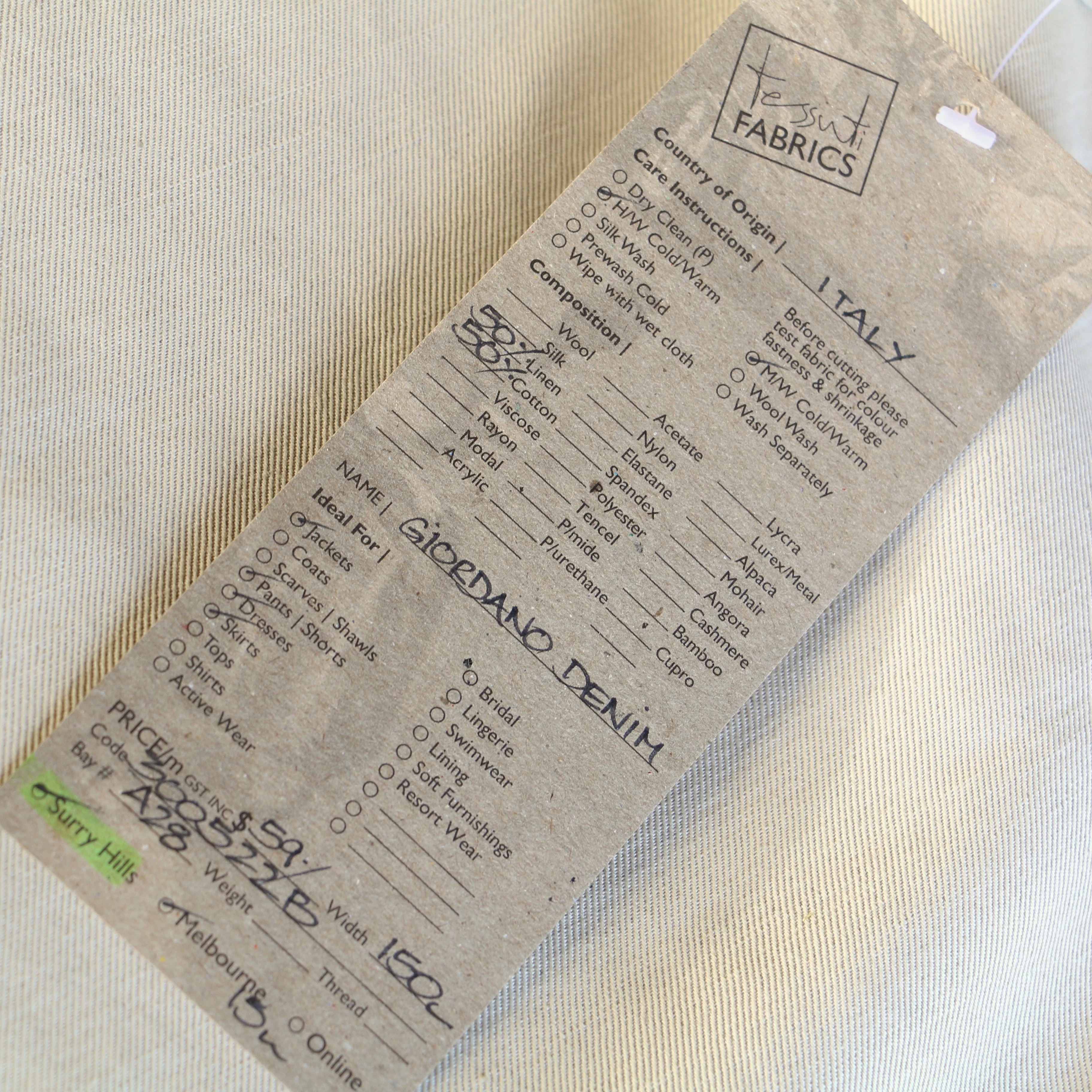 Giordano - Cotton/Linen Denim - Image 4