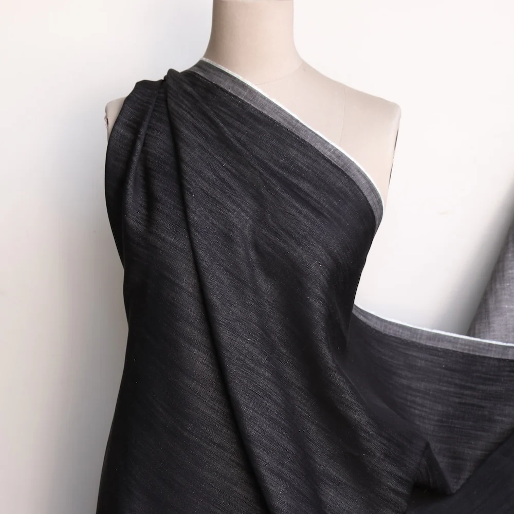 Giorgio Denim Twill Black - Cotton/Linen - Image 4