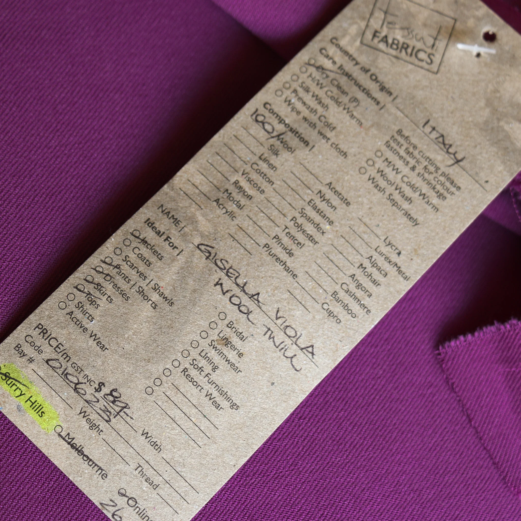 Gisella Viola Wool Twill - Image 3