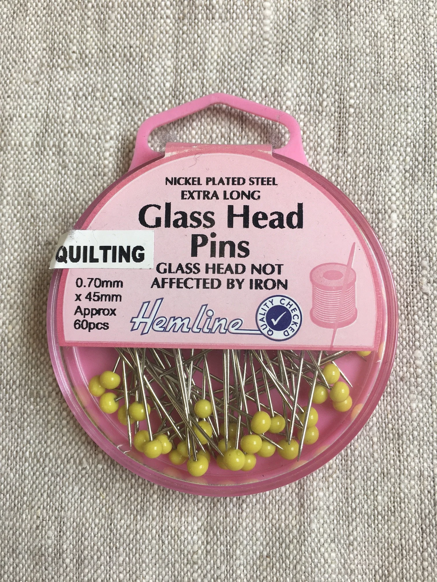 Glass Head Pins - For Quilting