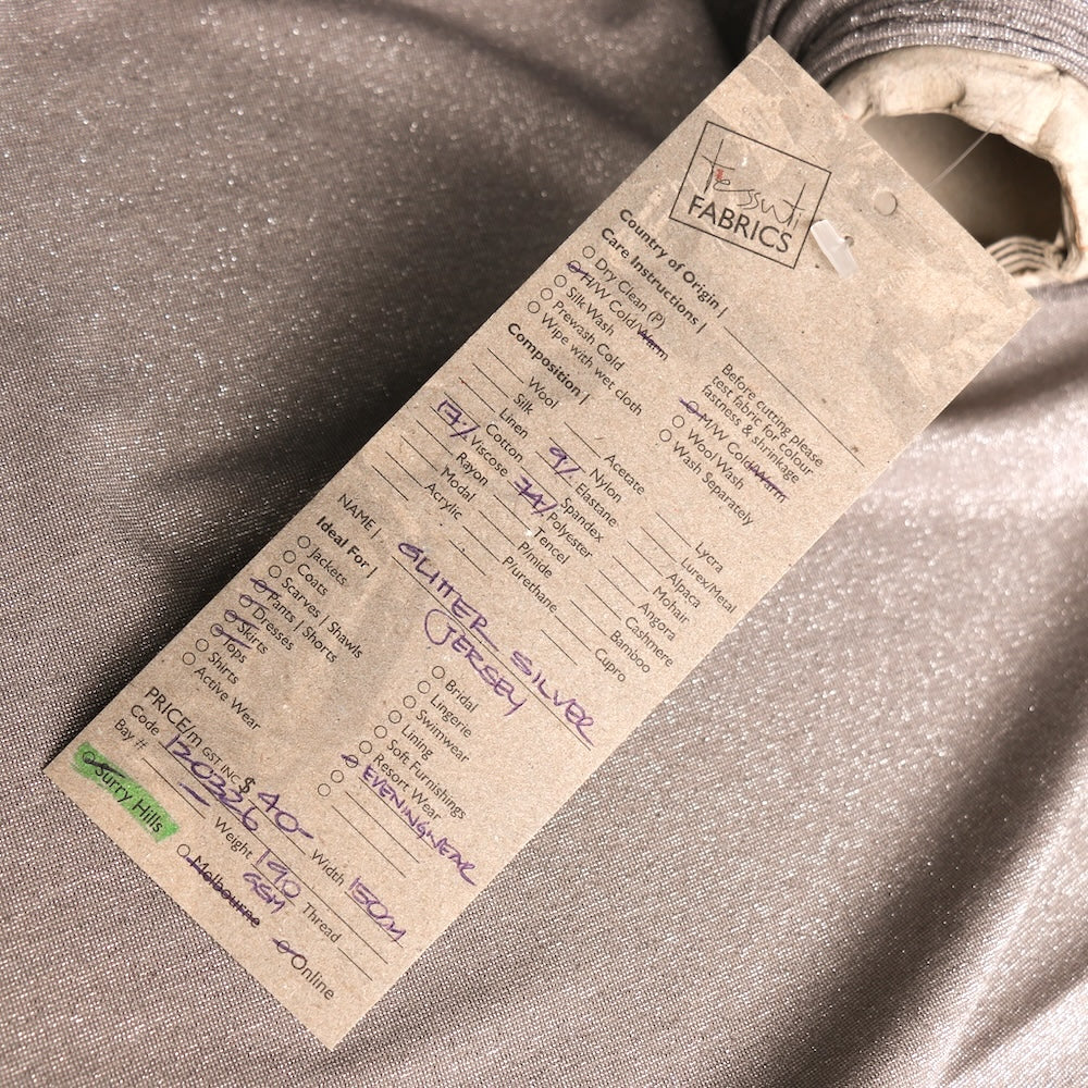 Glitter Silver Jersey - Image 3