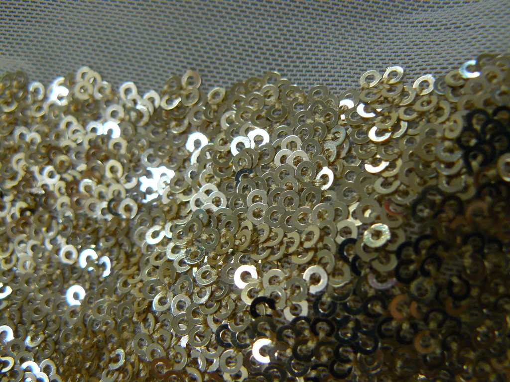 Disco Gold - Stretch Tulle Sequins - Image 4