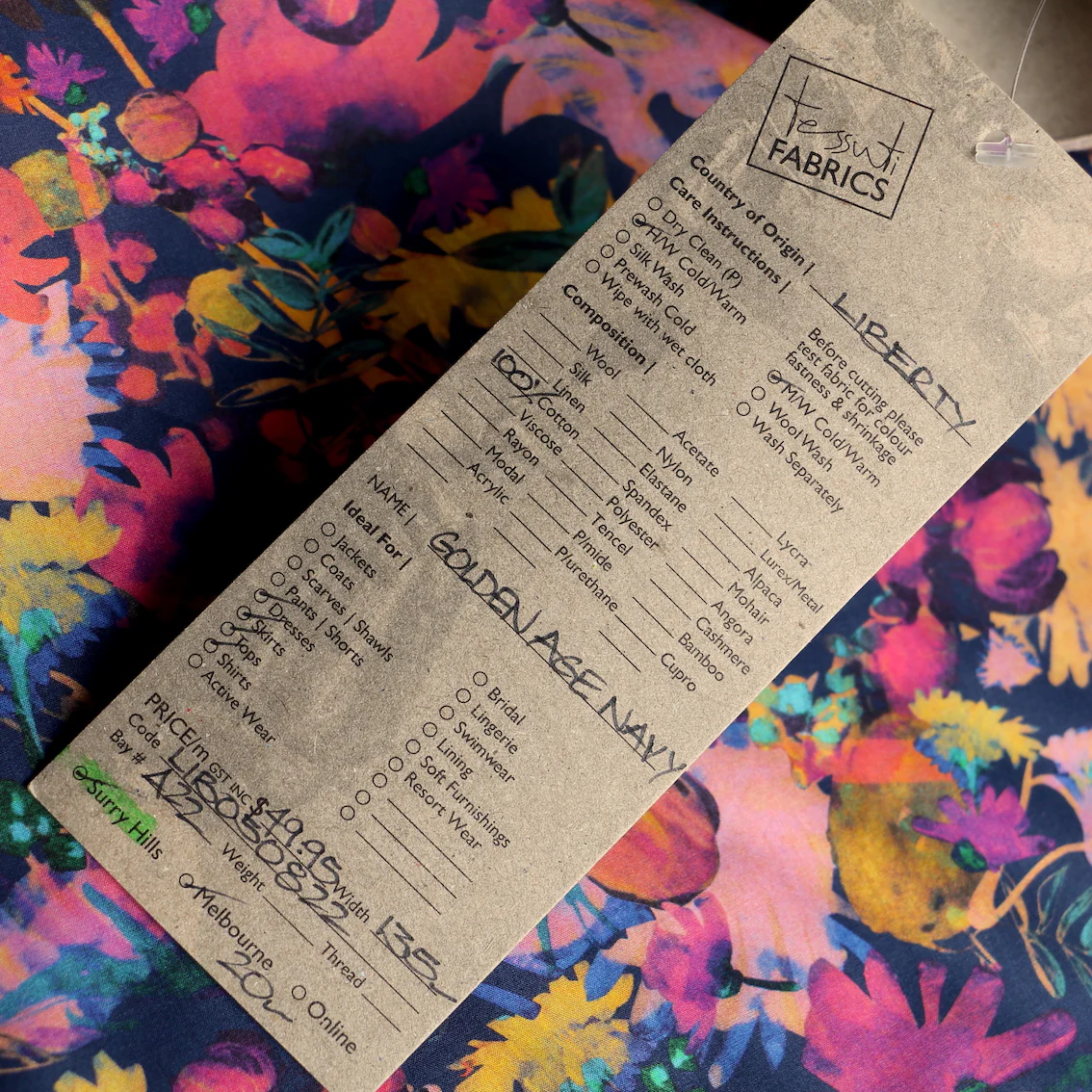 Golden Age Navy Liberty Tana Lawn⢠- Image 5