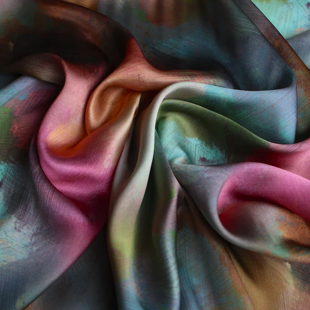Golden Dusk Silk Satin - Image 2