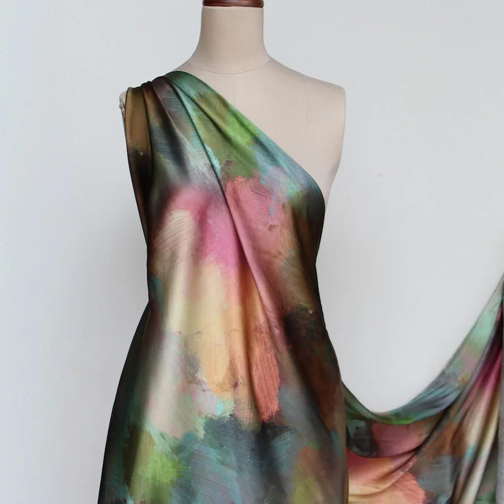 Golden Dusk Silk Satin - Image 6