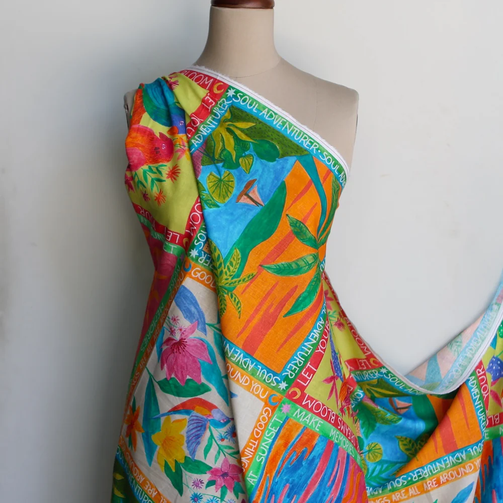 Good Things Linen/Viscose - Panel Print - Image 5