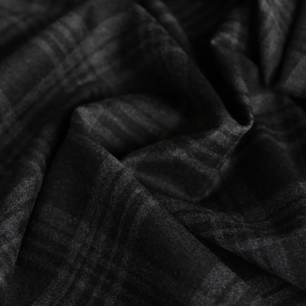 Gorizia Grey Check Flannel Wool - Image 2