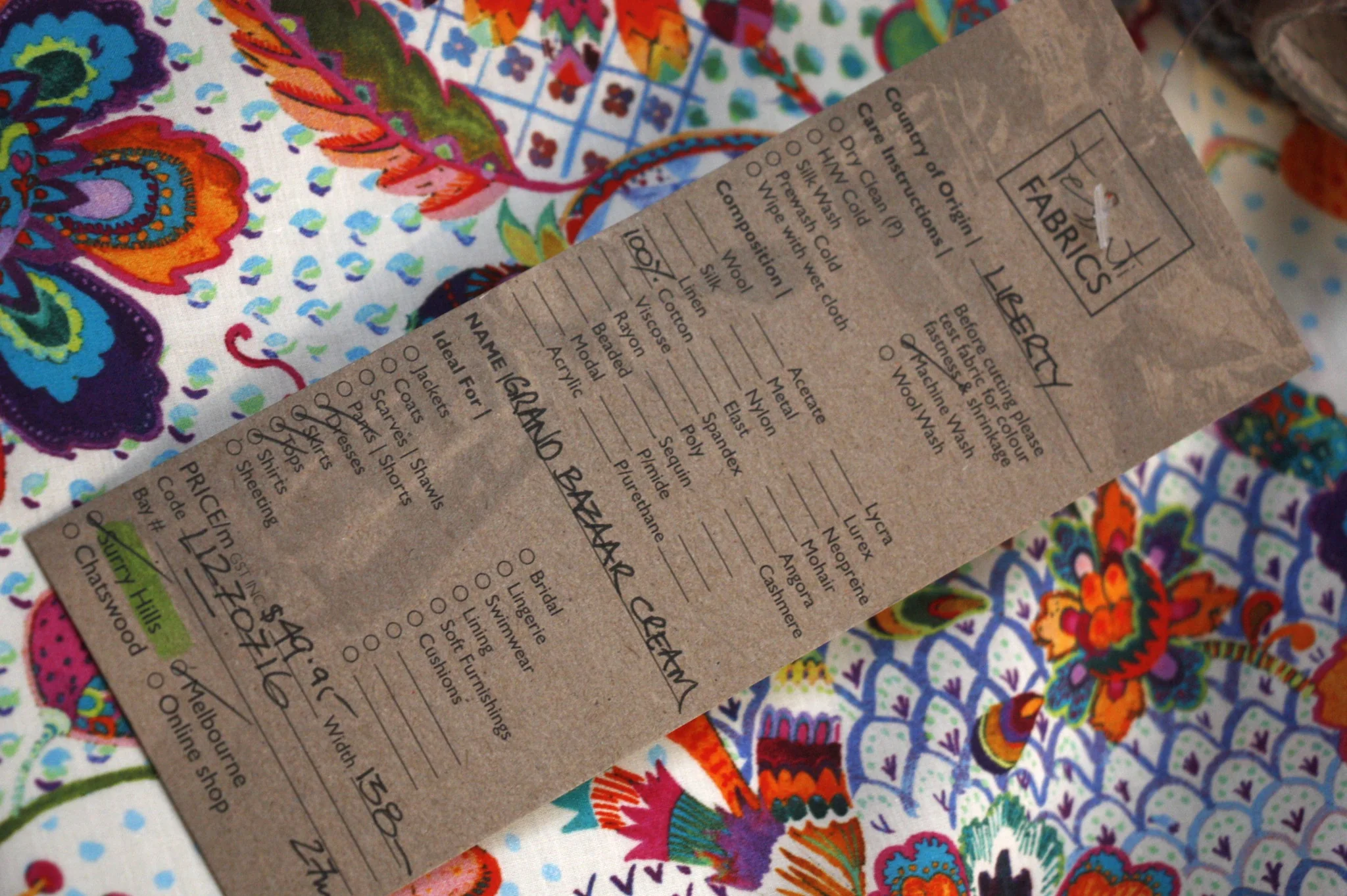 Grand Bazaar Cream - Liberty Of London - Image 3
