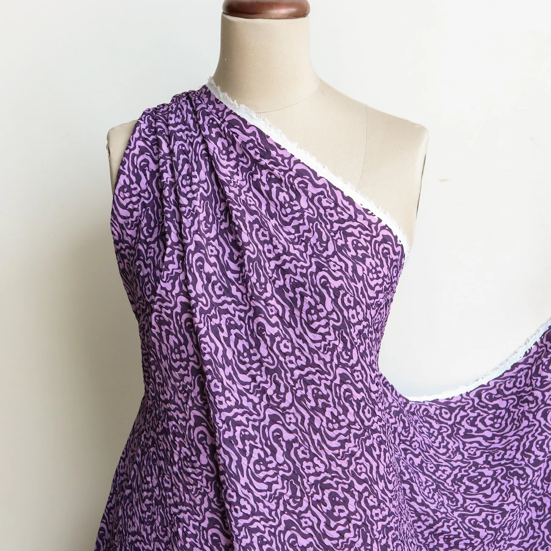 Grape Ripple Crinkle Viscose - Image 4