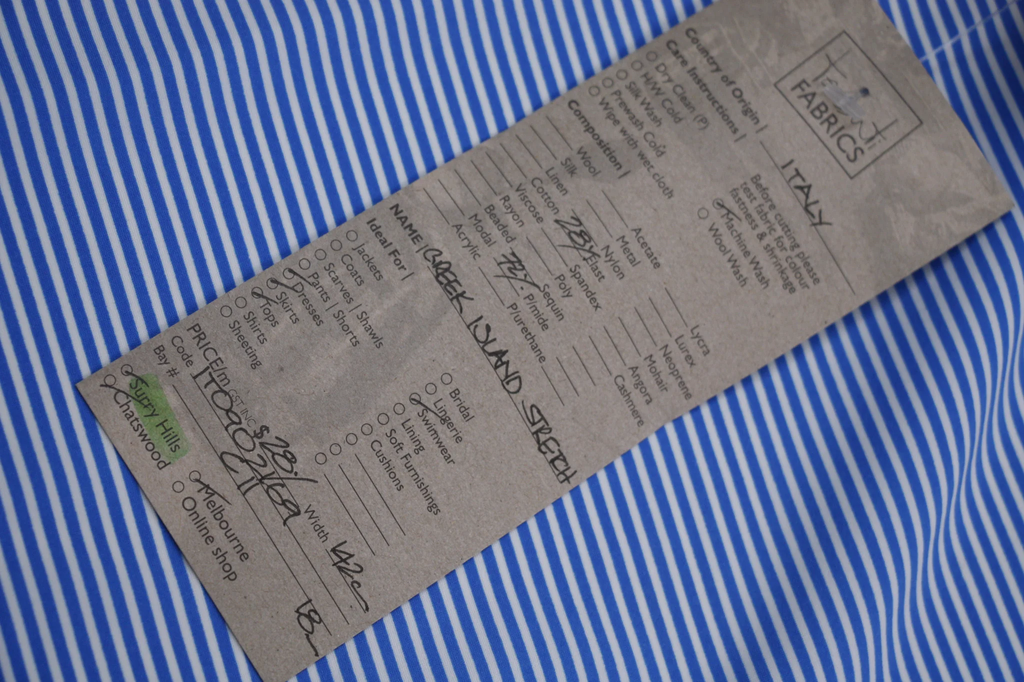 Greek Island Stretch - Swimwear Fabric - Image 3