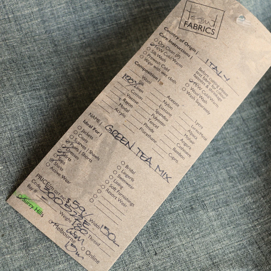 Green Tea Mix Linen - Image 3