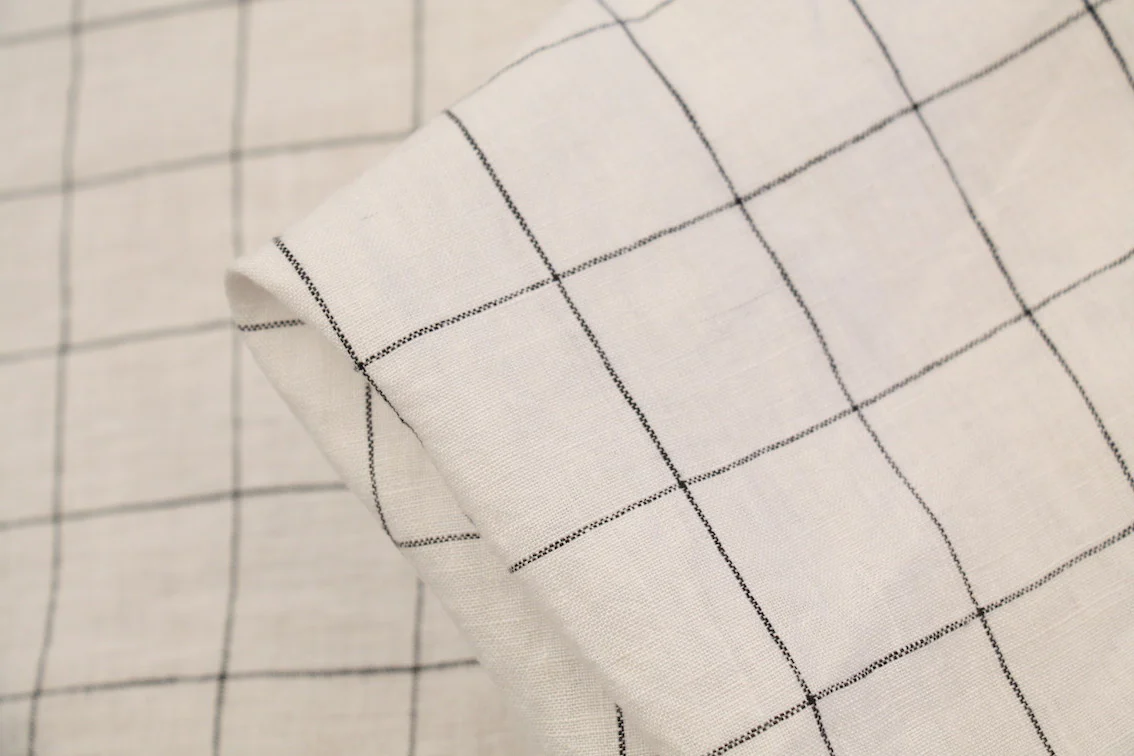 Grid White Linen