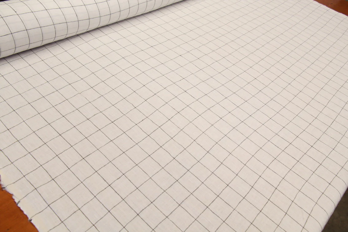 Grid White Linen - Image 4