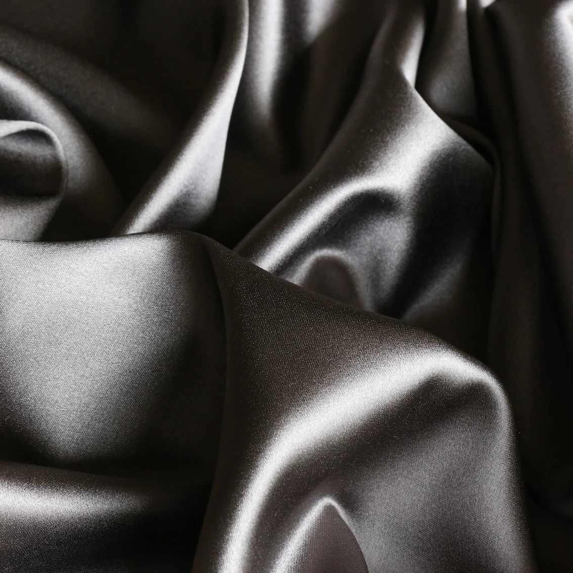 Grigio Scuro Stretch Silk Satin - Image 2