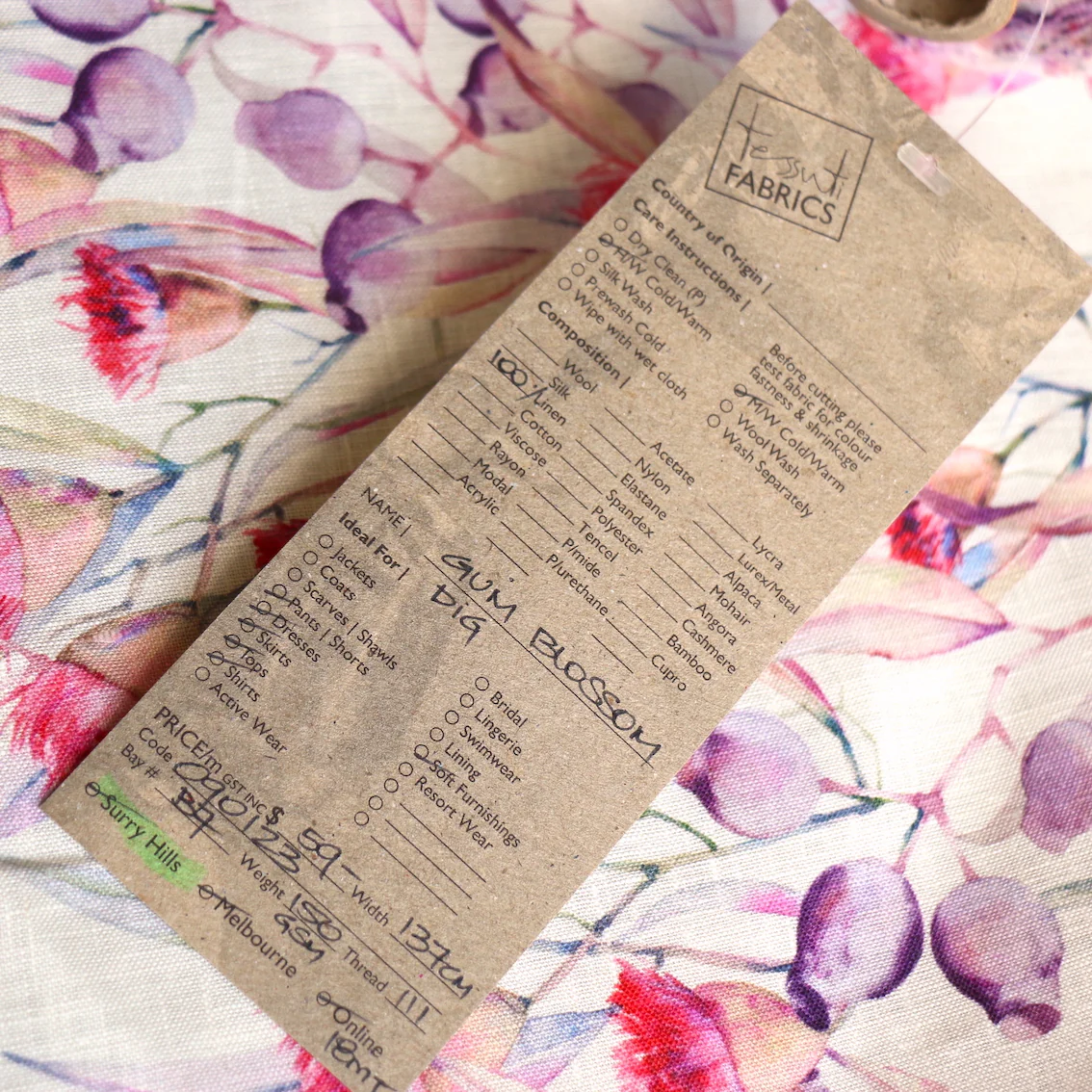 Gum Blossom Printed Linen - Image 5