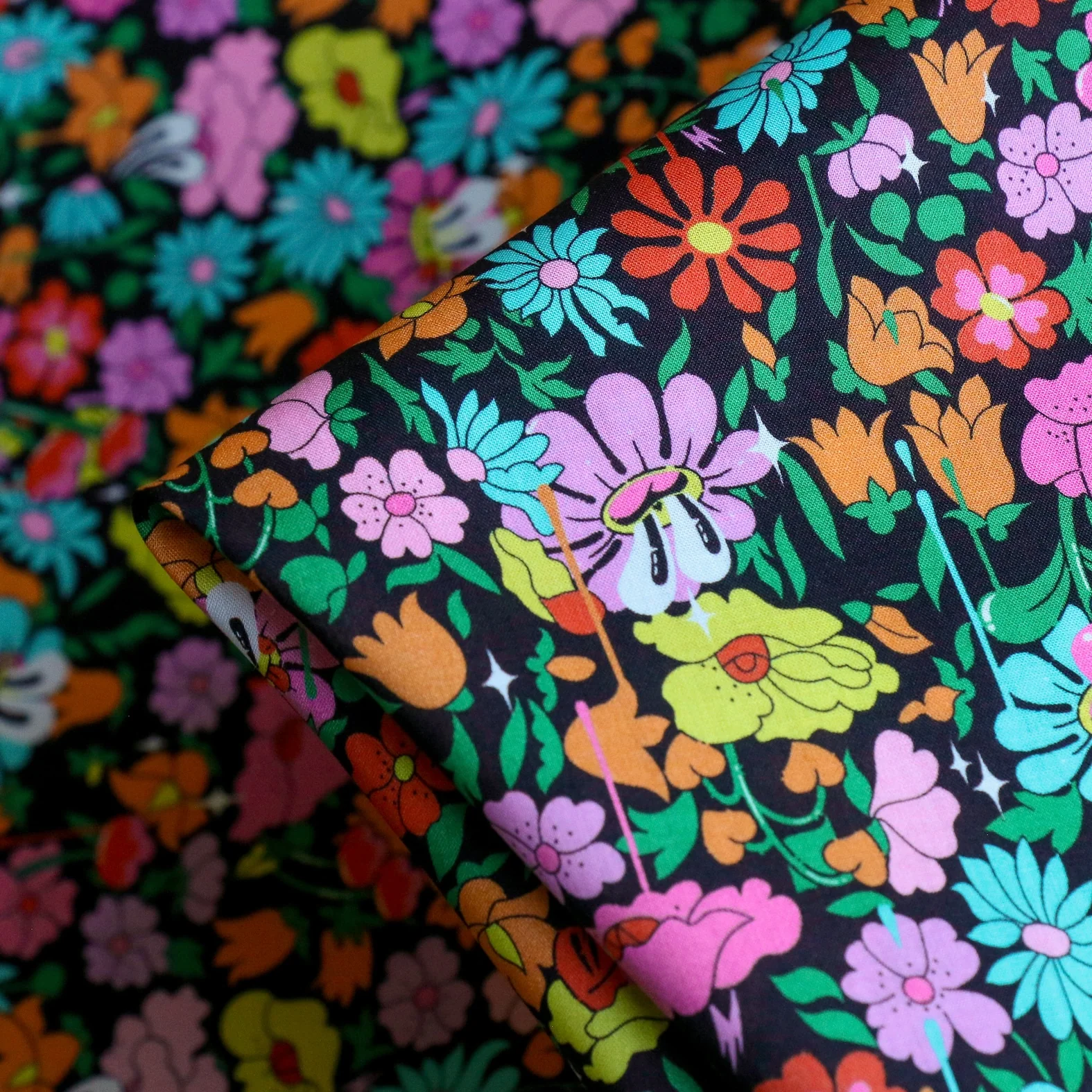 Hattie Park Black/Multi - Liberty Tana Lawn™