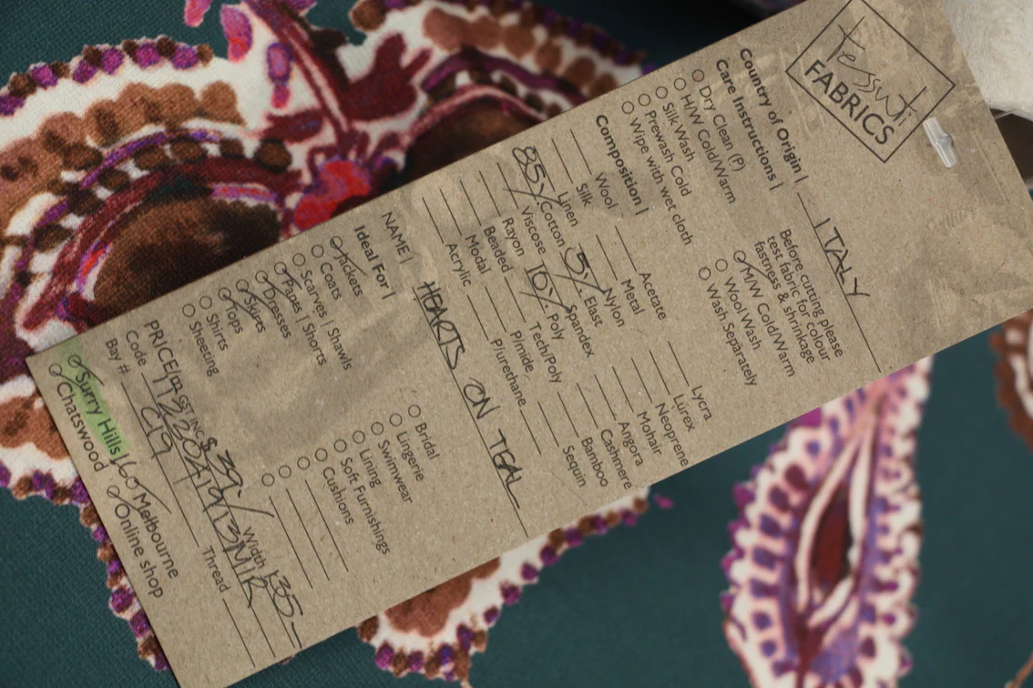 Hearts On Teal - Printed Ponti - Image 3