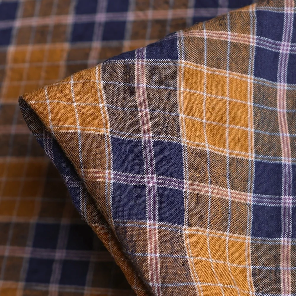 Heather Check Gold/Navy