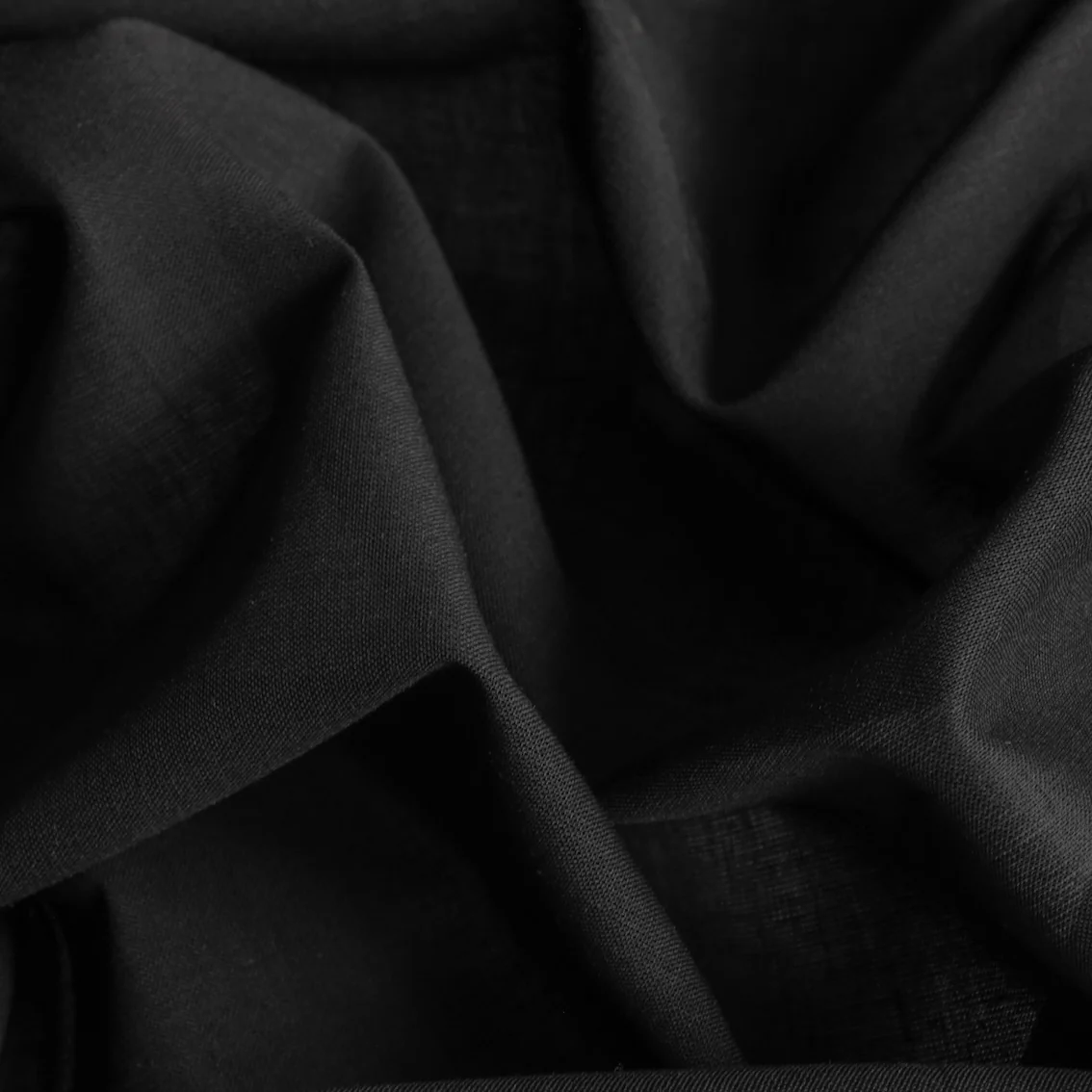 Heavy Cotton Voile - Black - Image 2