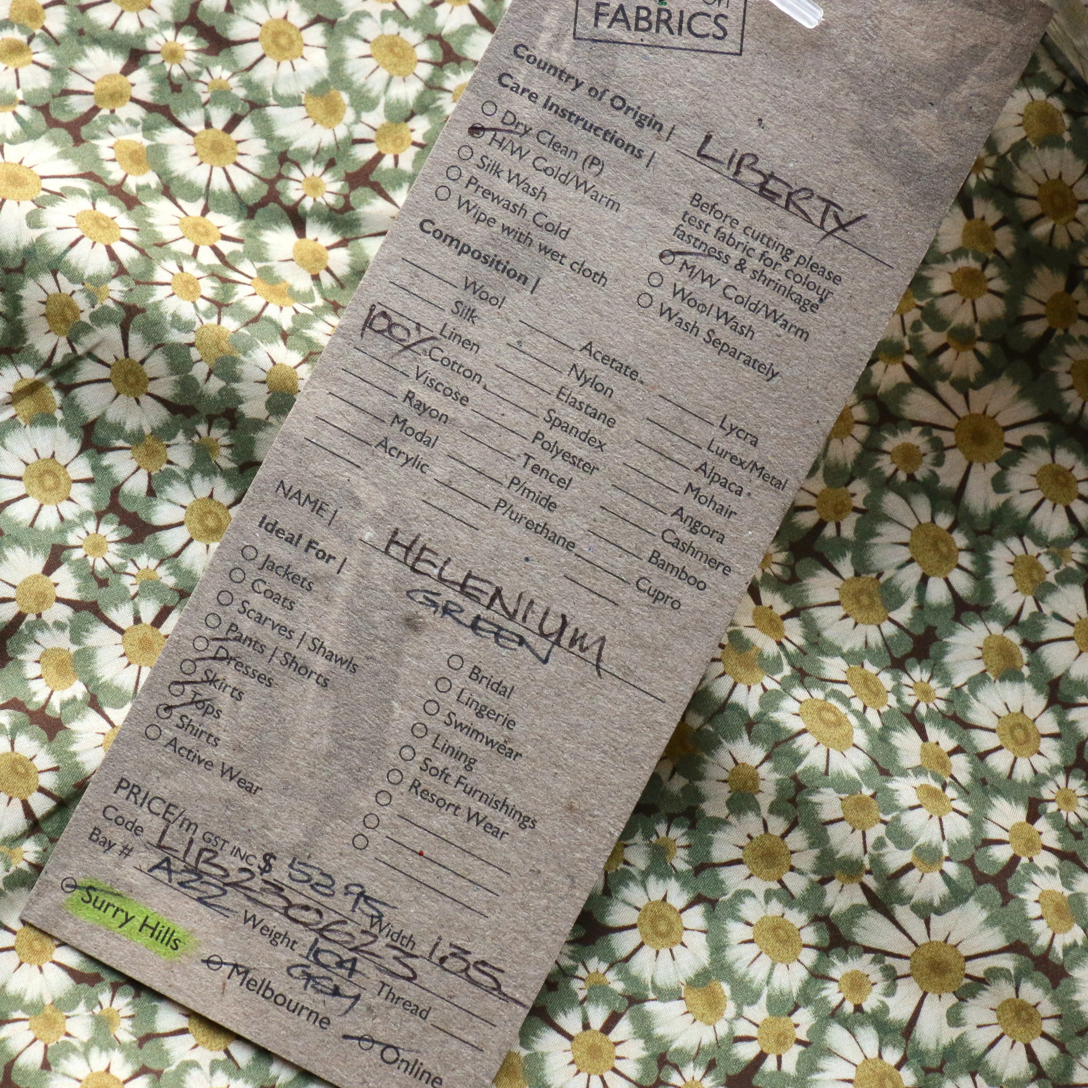 Helenium Green - Liberty Tana Lawn⢠- Image 3