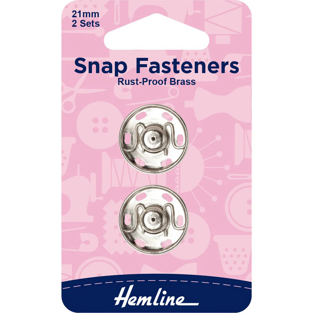 Hemline - Snap Fasteners (Nickel) - 21mm