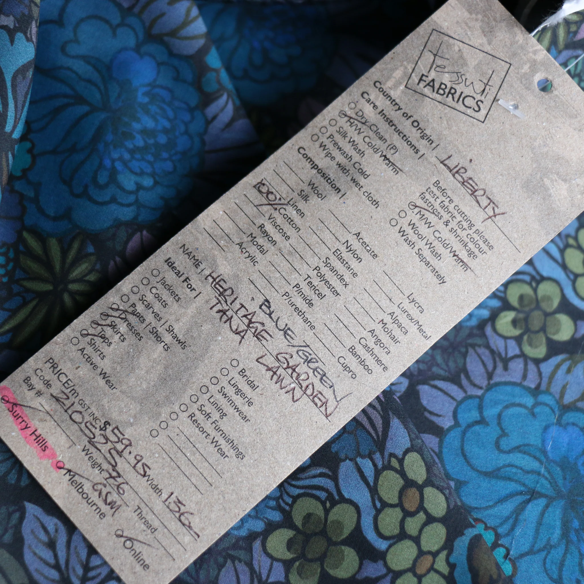 Heritage Garden Blue/Green - Liberty Tana Lawn™ - Image 4